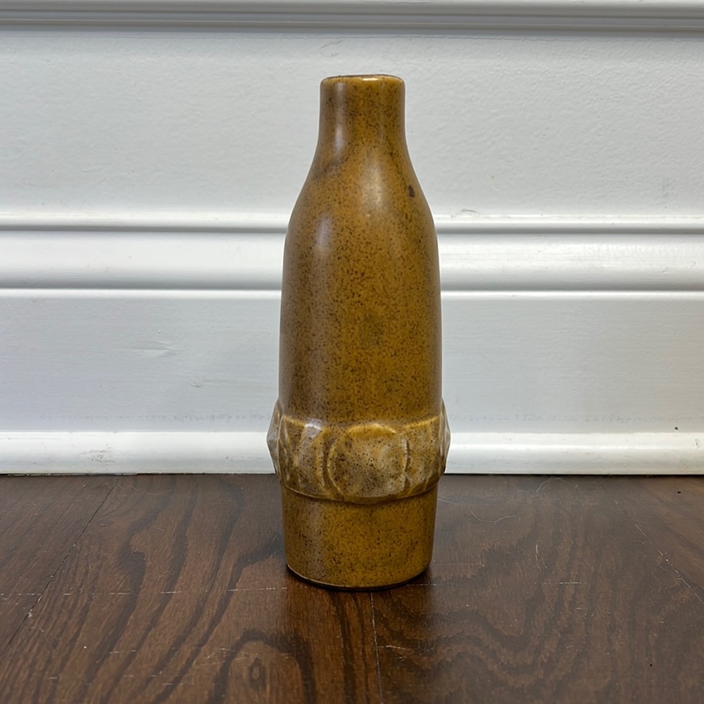 Vintage rare McCoy brown bottle vase